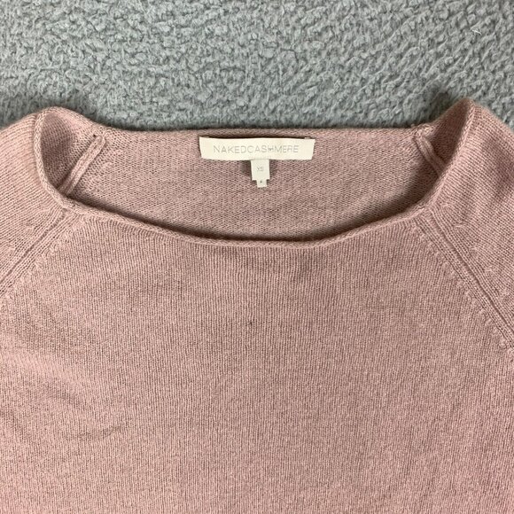NakedCashmere Tulip Sweater Womens XS Pink Cashmere Off the Shoulder FLAWS - Picture 2 of 16
